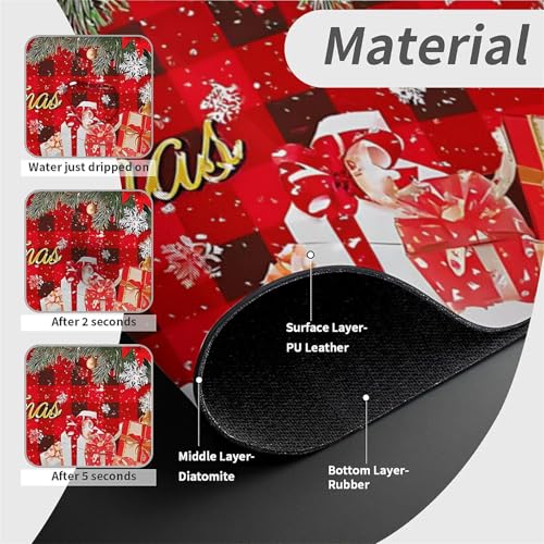 Faucet Fast Absorbent Pad - Snowman Christmas Tree Gift , Suitable For Kitchen, Bathroom, Island And Other Scenes - color: Snowman Christmas Tree Gift