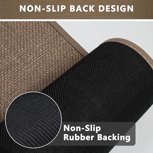 Ultra Thin Bathroom Rugs Non Slip Bath Mat 17" x 32", Bathroom Mat Quick Dry Machine Washable Rugs Perfect for Shower, Camel - color: Dark Beige, size: Medium(17"x32")