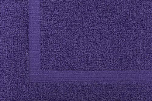 100% Cotton Bath Mats for Bathroom Floor Set of 2 Pack, 20x34 Soft Absorbent Washable Quick Dry Tub Bathmat, Purple - color: Purple, size: Bath Mat Set 2 Pack 20x34