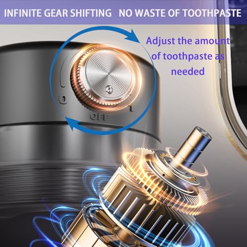 Toothpaste Squeezer, Bathroom Wall Mounted Electric Toothpaste Dispenser with Adjustable Toothpaste Dispensing Amount, Automatic Toothpaste Dispenser for Adults and Kids (Black) - color: Black