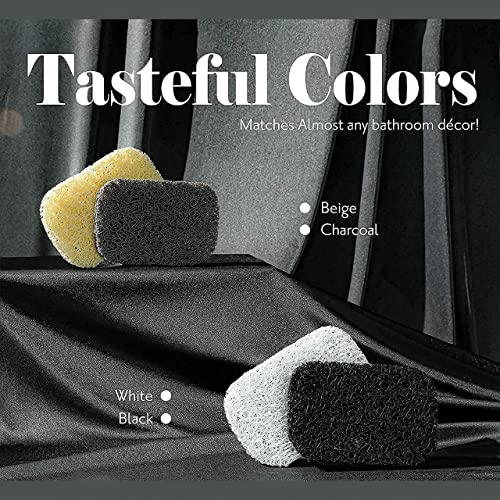 myHomeBody Soap Saver, Lifting Pads for Dish, Efficient Draining Bar Holder for Shower, Set of 6 – 3 Black, 3 White - color: Black, White