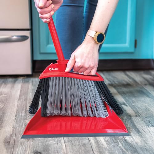 O-Cedar Pet Pro Broom with Step-On Dustpan | Remove 99% with One Sweep | Removes 3 Times More Pet Hair | Quiet Cleaning Tool for Cat and Dog Owners - size: PowerCorner Pet Pro Broom