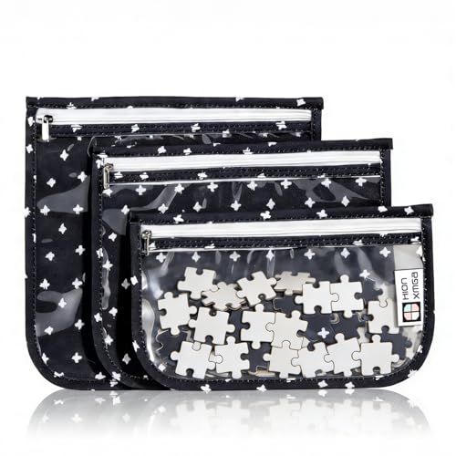 HIONXMGA TSA Approved Toiletry Bag, Set of 3 Clear Travel Toiletry Bag Quart Size Zipper Travel Pouch, Waterproof Makeup Cosmetic Bag for Women Men Kids Toiletries Carry on, PlusXX - color: PlusXX