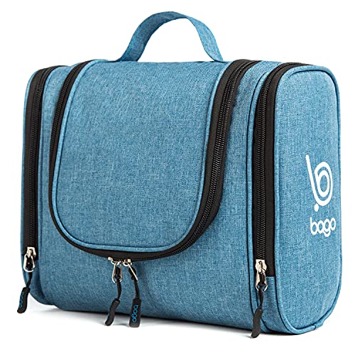 Bago Travel Toiletry Bag for Women and Men - Large Waterproof Hanging Large Toiletry Bag for Bathroom and Travel Bag for Toiletries Organizer -Travel Makeup Bag (SnowBlue) - color: SnowBlue, size: Large