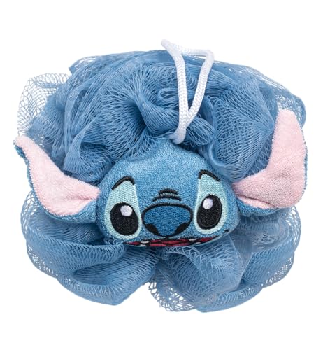 Jay Franco Disney Lilo and Stitch 3 Piece Spa & Bath Set - Includes Towel Wrap, Loofah & Spa Headband - Kids Bath & Shower Accessories - color: Blue - Stitch