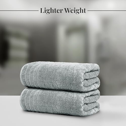 Tens Towels Pack of 8 Towels Set, 2 Extra Large Bath, 2 Hand, 4 Washcloths, 100% Cotton, Lighter Weight, Quicker to Dry, Super Absorbent, Perfect for Bathroom, Cool Grey - color: Cool Grey