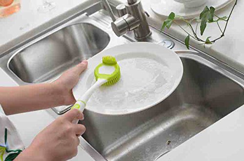 Bottle Brush Dishwashing Cleaning Brush Set, Long Handle Dish Cup Bottle Washing Scrubber for Cleaning Non-Stick Pot Pan Dish Bowl, Water Cups, Coffee Mugs - color: 2pcs Long Handle