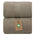 Alusa Home 100% Organic Luxury Bath Sheets - GOTS Certified - Extra Large 35x70 Inches (Pack of 2) Zero-Twist, Long-Staple Cotton Bath Sheet Set (Taupe) - color: Taupe, size: 2pc Bath Sheets
