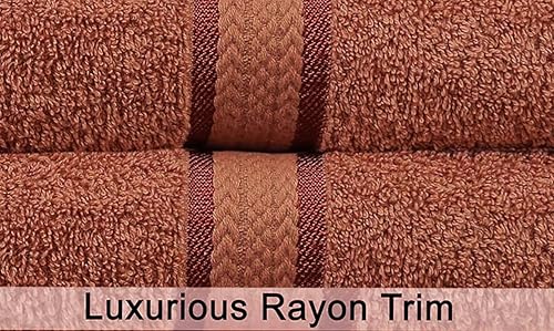 COTTON CRAFT Ultra Soft Hand Towels - 6 Pack Luxury Hand Towels - 100% Cotton Plush Absorbent 580 GSM Large Towel - Quick Dry Durable Machine Washable - Bathroom Kitchen Gym Spa - 16 x 28 - Mocha - color: Mocha, size: 6 Pack Hand Towels
