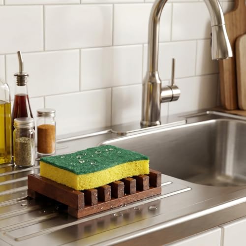 Teak Soap Dish Wood Soap Holder for Shower Teak Wood By HTB Soaps Tray for Shower Kitchen Sink Sink Bathroom Bathtub Extend Soaps Life and Keep Dry