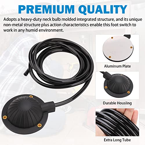 Air Foot Pedal, FEITON Air Foot Pedal Switch for Air- activated Drain Cleaning Machines, with 8' Long Hose for Ridgid K-400, K-380, K-3800, K750, K-7500, General, Spartan, Electric Eel, Trojan - color: Air Foot Pedal