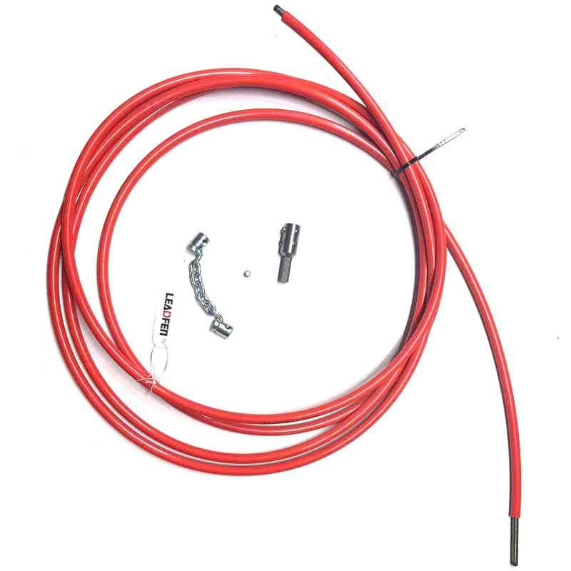6mm flexible shaft cable 5m full set cleaning chain tools DN32-40 pipe clog remover Drain cleaning
