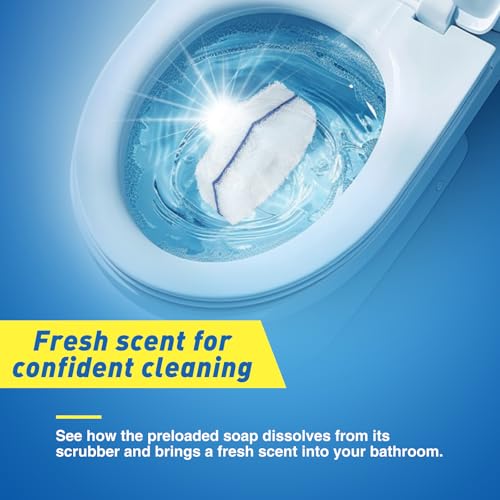 80-pcs Toilet Brush Wand Refills, Compatible with Clorox and Most Toilet Brushes, Disposable Wand Heads (Package May Vary)