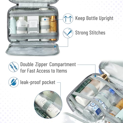 Ms. Pen- Travel Toiletry Bag Organizers, Teal | Makeup Travel Bag for Toiletries with Hanging Hook, Water-Resistant, Christmas Gift