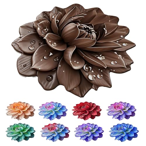 Floral Diatomaceous Earth Floor Mat 3D Flowers Pattern Bath Mat Non-Slip Bath Rug Safe Absorbent Quick Drying Bathmat Suitable for Bathroom Kitchen Entrance (Style 3, 15.75"/40cm) - color: Style 3, size: 1'4" x 1'4" (Flower)