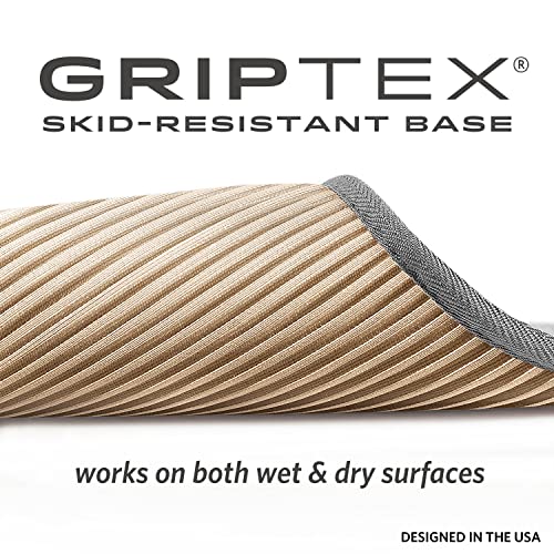 MICRODRY SoftLux Braided Bath Mats for Bathroom, Super Absorbent Bath Mat, Charcoal Infused Memory Foam Bathroom Rugs with GripTex Skid-Resistant Base, Pilling Resistant, 17x24, Small, Rose