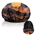 Luxury Shower Cap Terry Lined Reusable Triple Layer Waterproof Hair Elastic Caps Shower Bath Hat for Women Girls Cute Aesthetic-Sunset - color: AL16-Sunset