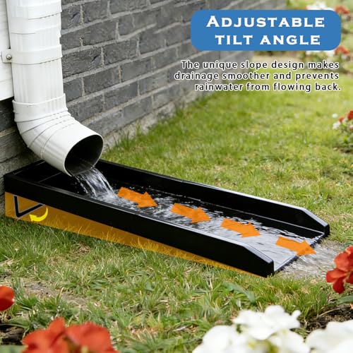 JMBay Metal Rain Gutter Downspout Splash Block, Durable Gutter Downspout Extension/Extender for Rain Water Drainage, Height-Adjustable Heavy Duty Gutter Splash Guard Suitable for Most House Courtyard