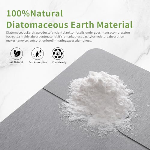 Stone Bath Mats for Bathroom - Foldable Quick Drying Bath Mat(Light Gray B) | Diatomaceous Earth Bath Mat,, Super Absorbent Stone Shower Mat,Easy to Clean No Smell, Fast Drying for Bathroom and Kitchen - color: Light Gray B, size: 19.7 x 31.5 inches (Rect