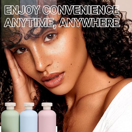 ASEVAT Leak Proof Travel Bottle with Flip Cap, Shampoo and Conditioner Bottle Set, Refillable Containers for Lotion, Cream Shampoo (Green+Blue+Pink, 3.4 Ounces) - color: Green+Blue+Pink, size: 3.4 Ounces