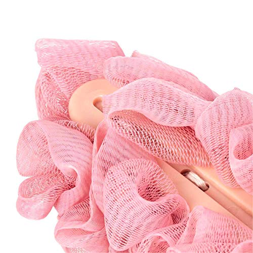 Back Scrubber for Shower, Loofah Long Handle Bath Body Brush, Soft Nylon Mesh Sponge On a Stick for Shower Men Women Kids Elderly, Exfoliating Scrub Cleaning Luffa for All Kinds of Skin(Pink) - color: Pink