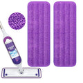 Reusable Power Mop Refill Pads for Swiffer Power Mop Starter Kit - Swifter Powermop Pads Refills - Multi-Surface & Wood Mopping Pad Refill for Floor Cleaning - Washable Microfiber Pad, 2 Pack - color: 2 Pack (Purple)