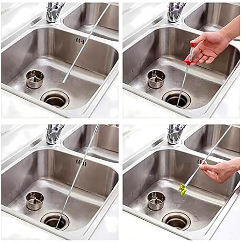 Drain Snake, Drain Clog Remover - Gutter Cleaning Tools Drain Cleaner for Toilet Sewer Shower Kitchen Bathroom Tub Clogged Drains Opener Cleaning Tool, Flexible Grabber Claw Pick Up Reacher (63 inch) - size: 63 inch