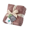 SKL Home CloudSoft Cotton Luxury 4-Piece Washcloth Set, Clay - color: Clay, style: Wash Cloths (Set of 4)
