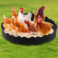 Colingmill 1 Set Chicken Dust Bath Tub, 36.4''x5.5'' Coop Lime Accessories Chicken Coop Cleaner Bottomless Design, Dust Bath for Chickens, Ducks, Turkeys, Quails for Farms - size: 36.4'' Dia X 5.5'' H