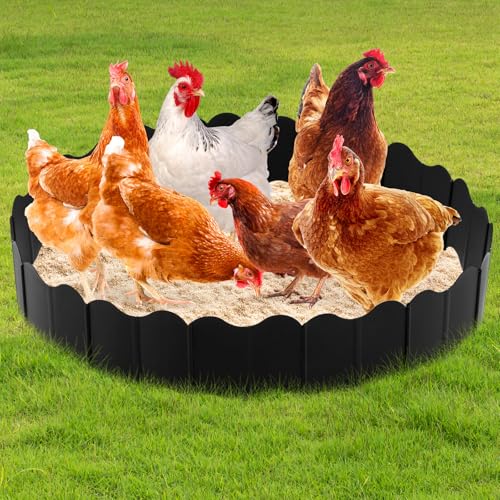 Colingmill 1 Set Chicken Dust Bath Tub, 36.4''x5.5'' Coop Lime Accessories Chicken Coop Cleaner Bottomless Design, Dust Bath for Chickens, Ducks, Turkeys, Quails for Farms - size: 36.4'' Dia X 5.5'' H