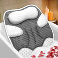 Bath Pillow for Tub Ergonomic Cat Shape Design Bath Pillow for Head and Neck Support SPA Gift Bathtub Pillow 4D Air-Mesh with 7 Suction Cups Washable Gray - size: 16''*18'' Cat Shape