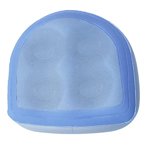 Inflatable Hot Tub Seat Booster with Suction Cups & Mesh Cover, Dual Use Inflatable Hot Tub Cushion Seat, Non Slip Blow Up Pillow Hot Tub Chairs Accessories for Adults Elderly Spa Bathtub - color: Blue