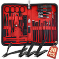 WOAMA 30-Piece Manicure Set Pedicure Kit Professional Nail Clipper Set Stainless Steel Manicure Kit Nail Kit for Women Men - Black - color: Black