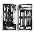 Manicure Set - 19 in 1 Professional Nail Clippers Pedicure Kit, Manicure Tool Kit, Stainless Steel Facial Grooming Set Kit, Gift Idea for Women, Men, Girls, Teens, Black - color: Black