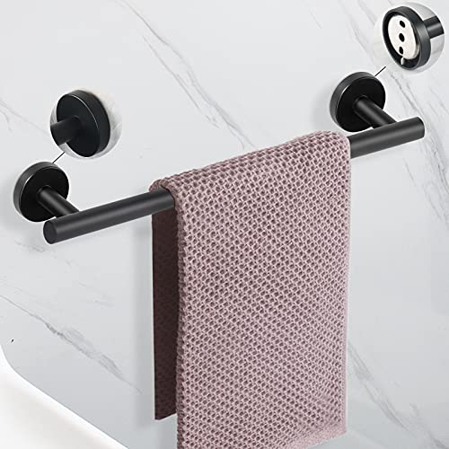 NearMoon Bathroom Hardware Set SUS 304 Thicken Stainless Steel-Towel Bar Set Include 16" Towel Rod, Toilet Paper Holder, Multifunctional Hooks Bathroom Accessories (Matte Black, 5 Pcs) - color: Matte Black
