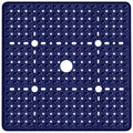 Large Square Shower Mat 27 x 27 Inch Navy Blue, Non Slip Shower Bathtub Mats for Inside Shower with Big Suction Cups Drain Holes, Anti Slip Bathroom Floor Stall Mats, Easy Clean, BPA-Free - color: Navy Blue