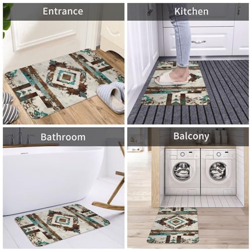 Bath Mat Cowhide Print Western Quick Dry Bathroom Rugs Non Slip Absorbent Shower Flannel Rug Floor Mat for Bathroom,Bathtub,Sink,Bedroom,16"X24" - color: Cay17