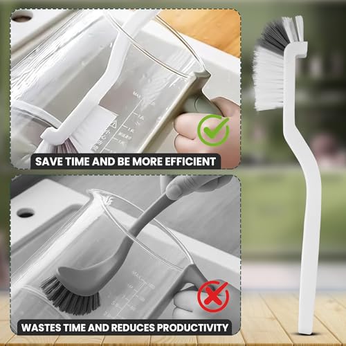 8 Pcs Crevice Cleaning Brush Set – Hard Bristle Cleaning Tools for Grout, Gaps & Narrow Spaces – Multi-Purpose Grout Brush, for Cleaning Bathroom, Shower, Window Tracks, Kitchen - color: Pack of 8 - Assorted Colors - Set a