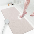 Shower Mat Bathtub Mat Non-Slip,36x16 inch, Soft Tub Mat with Drain,PVC Loofah Bath Mat (Phthalate Free) for Tub and Bathroom,Quick Drying,White - color: White, size: 36" x 16" (Rectangular)