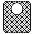 2 Pack Silicone Sink Protectors for Kitchen Sink, Trellis Pattern 13 x 11 Inches Sink Mat, Non-Slip and Durable Sink Protector Silicone, Rear Drain, Black - color: Black