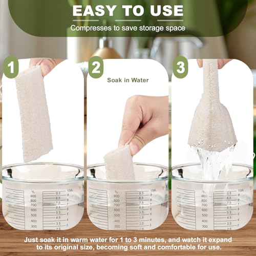 7 Pack Natural Loofah Body Scrubber Sponge, 5 Inches Organic Luffa for Exfoliating & Smooth Skin Cleansing, Ideal for Men & Women, Spa & Shower Use - size: 1 Count (Pack of 7)