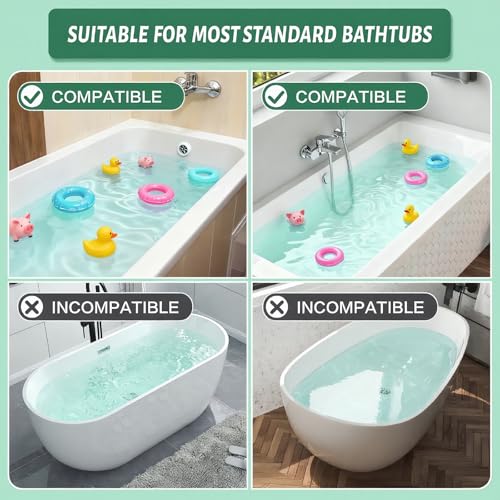Splash Guard for Bathtub Kids - Silicone Bathtub Splash Guard with 11 Suction Cups, Bath Tub Play Shelf for Kids & Toy Holder, Prevent Water Spill in Bathroom, Fun Bath Time for Toddlers Baby(grey) - color: Gray