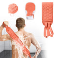 3 PCS Exfoliating Back Scrubber Strap Double Sided Bath Sponges Washer for Shower Deep Clean Towel Long Shower Towel,Red - color: Red