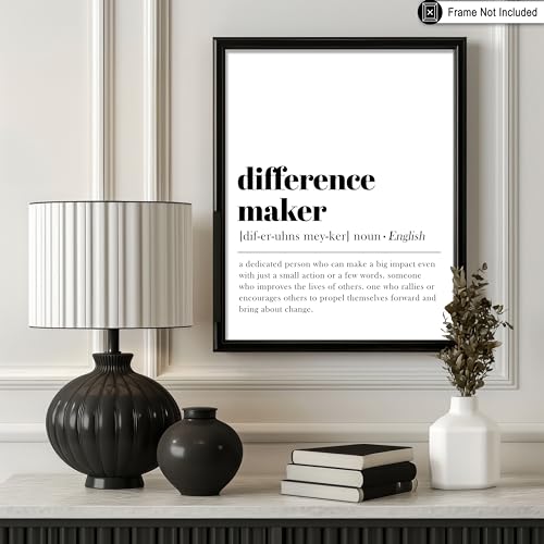 Poster Master Dictionary Art Poster - Definition of Difference Maker Print - Typography Art - Gift for Teacher, Mentor & Boss - Decor for Dorm, Library, Office or Classroom - 8x10 UNFRAMED Wall Art - color: Style01, size: 8"L x 10"W