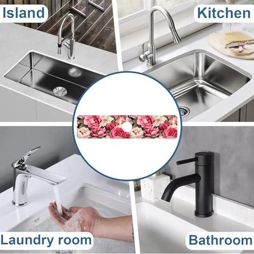 Faucet Mat for Kitchen Sink Absorbent Splash Guard Bathroom 23.5"X5.5" - size: 23.5" x 5.5"