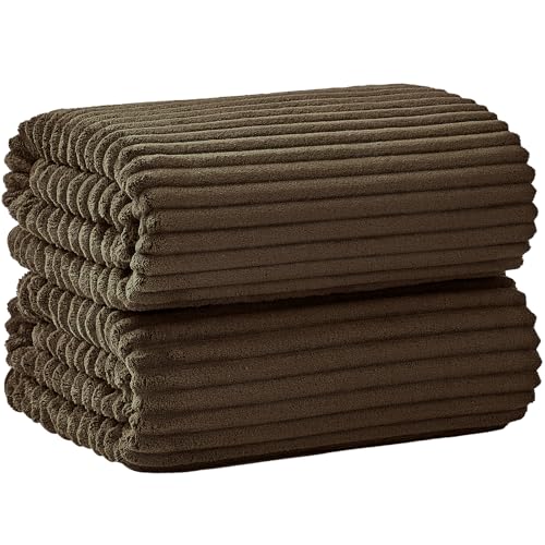 Oversized Bath Sheets 40x80 Inches Extra Large Bath Towels for Adults Super Soft Quick Dry Highly Absobent Microfiber Shower Towels for Bathroom, Pool, Gym, Yoga Towel (Brown, 2Piece) - color: Brown, size: 2Piece Bath Sheet