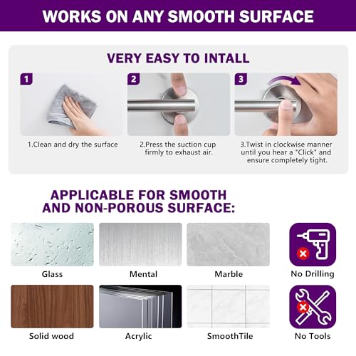 JOMOLA Stainless Steel Toilet Paper Holder, Suction Cup Bathroom Tissue Roll Paper Towel Holder, No Drill Wall Mount Storage for Bathroom, Kitchen, RV, 1 Pack - color: Silver-1 Pack