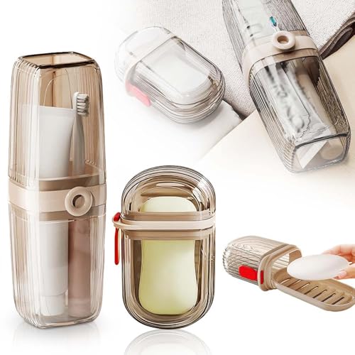 Travel Soap Case, Portable Soap Container with Lid, Efficient Drainage and Leak-Proof Travel Soap Container for for Bathroom, Shower, Home, Gym, School, Camping, Vacation, Outdoor (Mix Set) - color: Mix Set