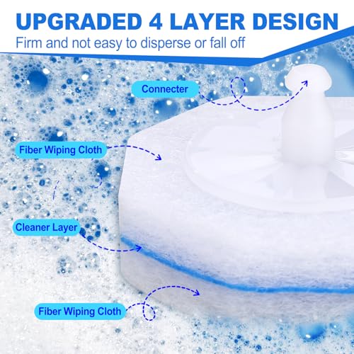 100pcs Disposable Toilet Brush Replacement Head,Bathroom Cleaning,Disposable Bowl Cleaners Compatible with Most Toilet Brushes