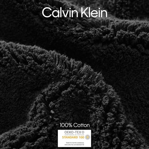 Calvin Klein - Bath Runner Rug, Soft & Absorbent Bathroom Rug, Modern Bathroom Essentials (Essence Black, 22" x 60") - color: Essence Black, size: 1'10" x 5' (Rectangular)